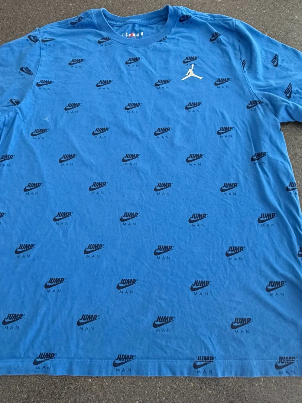 Nike Air Jordan Jumpman All Over Print T Shirt Blue Mens Size XL